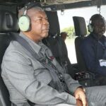 Lourenço sobrevoa de helicóptero zonas inundadas em Benguela