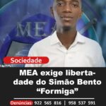 MEA exige liberdade do Simão Bento “Formiga”