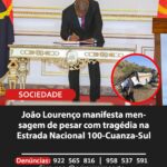 João Lourenço manifesta mensagem de pesar com tragédia na Estrada Nacional 100-Cuanza-Sul